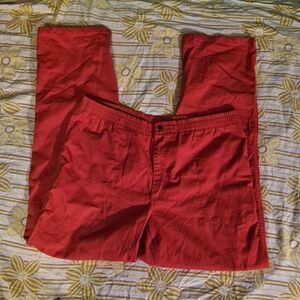 Zee Red Women's Trousers with Elastic Waist